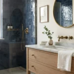 blue tile bathroom ideas for bold style looks
