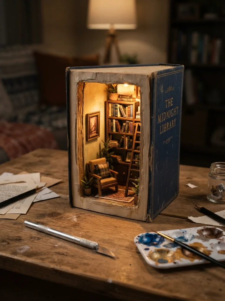 Mini Book Nook Diorama Building