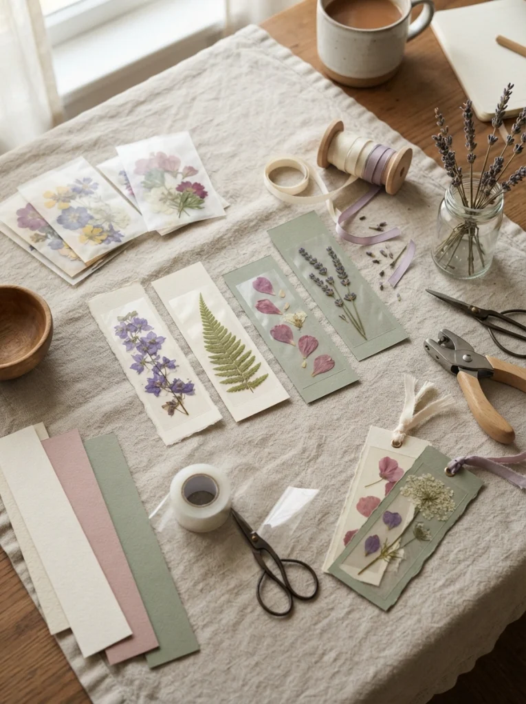 Pressed-Flower Bookmark Station