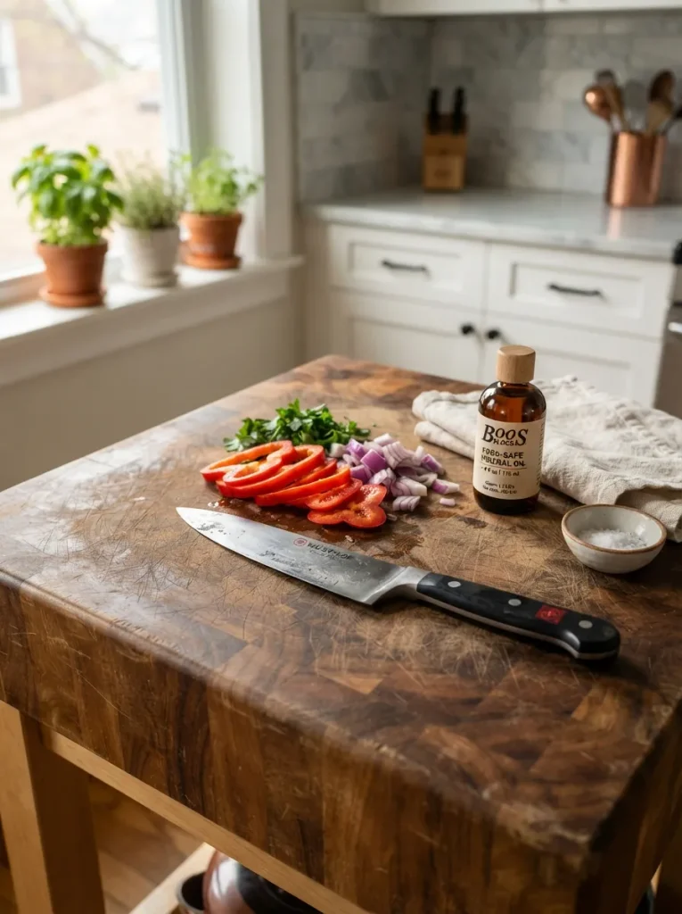 A Butcher Block Top That Pulls Double Duty