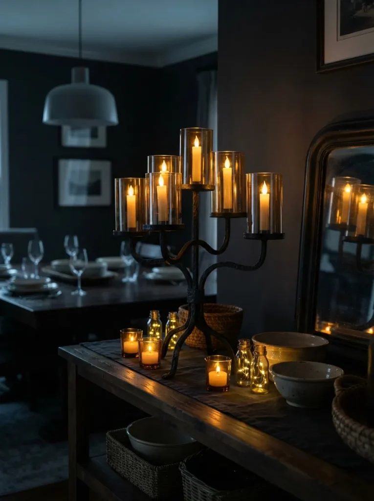 Layer Warm Candlelight Instead of Overhead Halloween Lighting