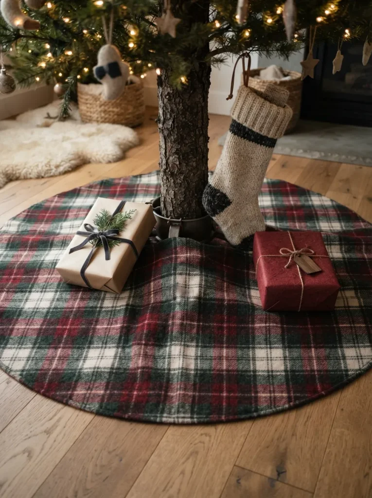 Pick a Mid-Tone, Patterned Tree Skirt You Can Machine-Wash