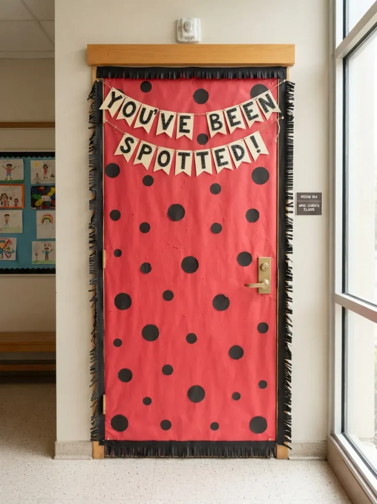 A "You've Been Spotted" Welcome Sign on the Door