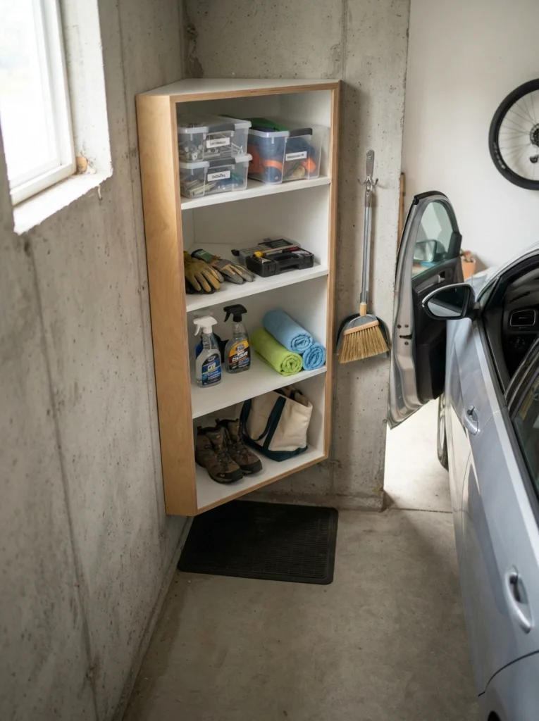 Carve Out a Corner Nook in a Tight Single-Car Garage