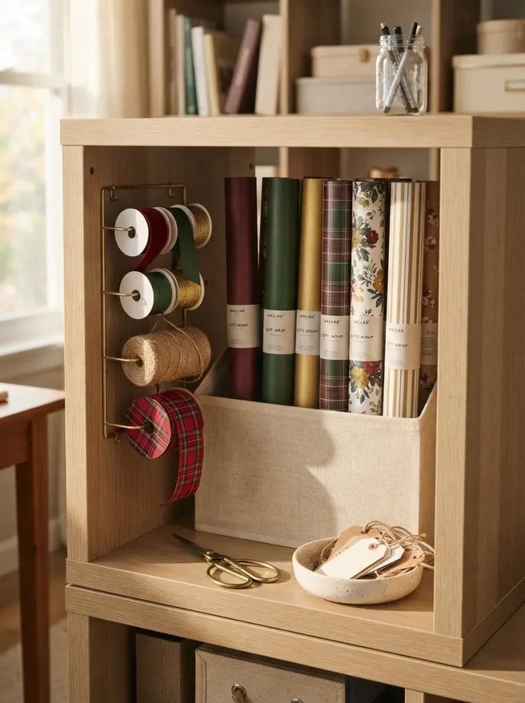 Vertical Gift-Wrap Cubby