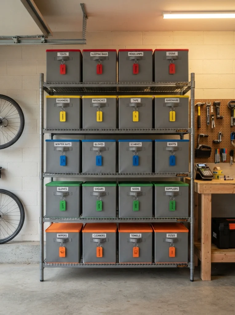 Build a Color-Coded Bin Labeling System