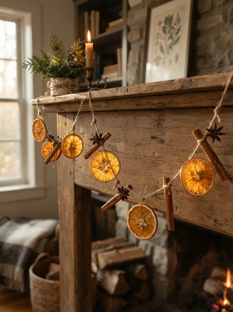A Dried Orange and Cinnamon Garland