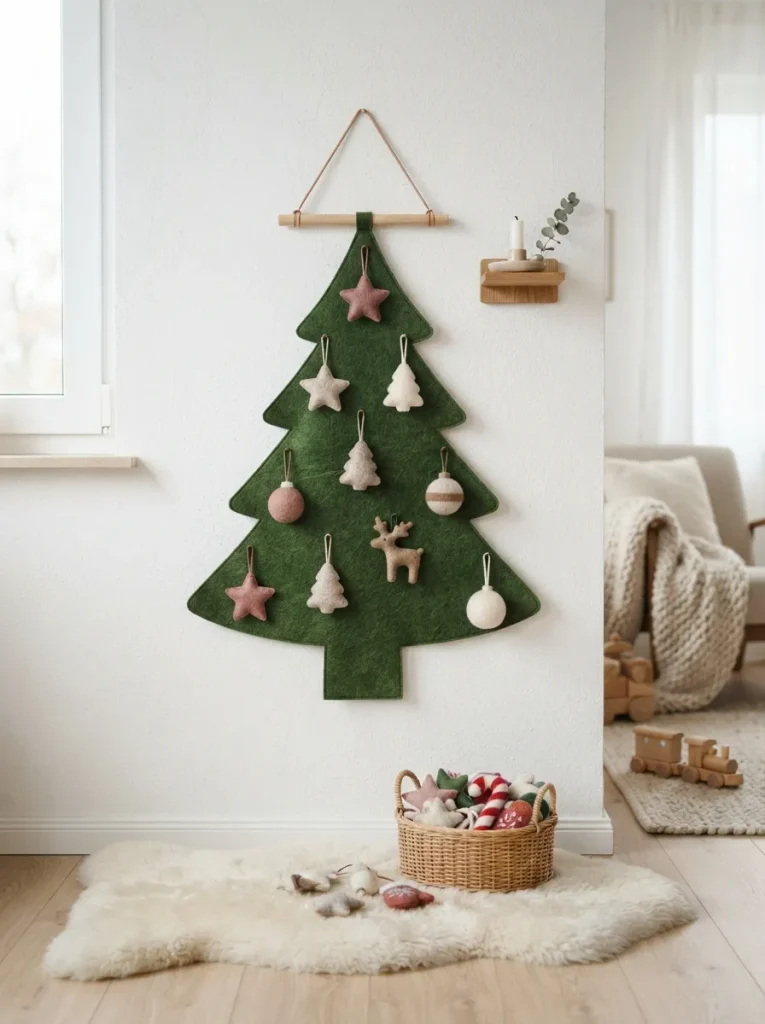 Give Small Hands Their Own Felt Tree on the Wall