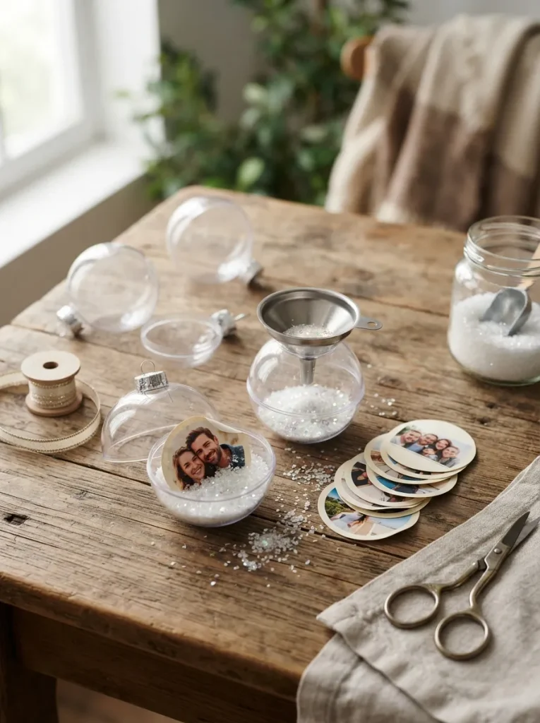 A Photo Ornament Keepsake Station