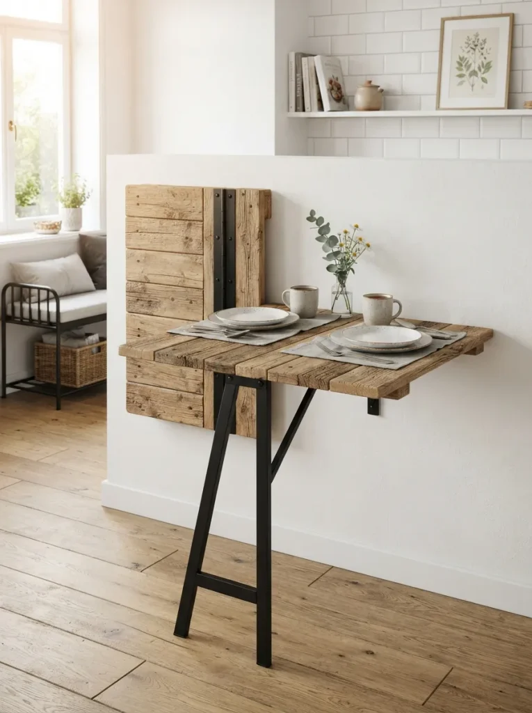 Drop-Leaf Dining Table for a Small Kitchen
