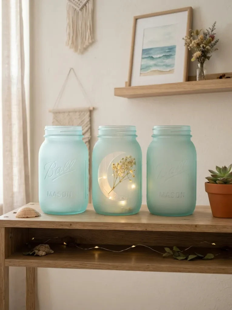 Sea-Glass Frosted Jars