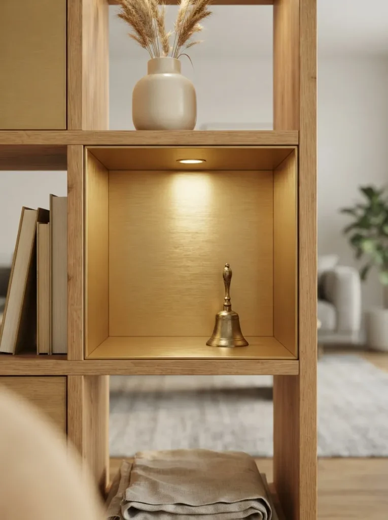 Gold Metallic Accent Cube