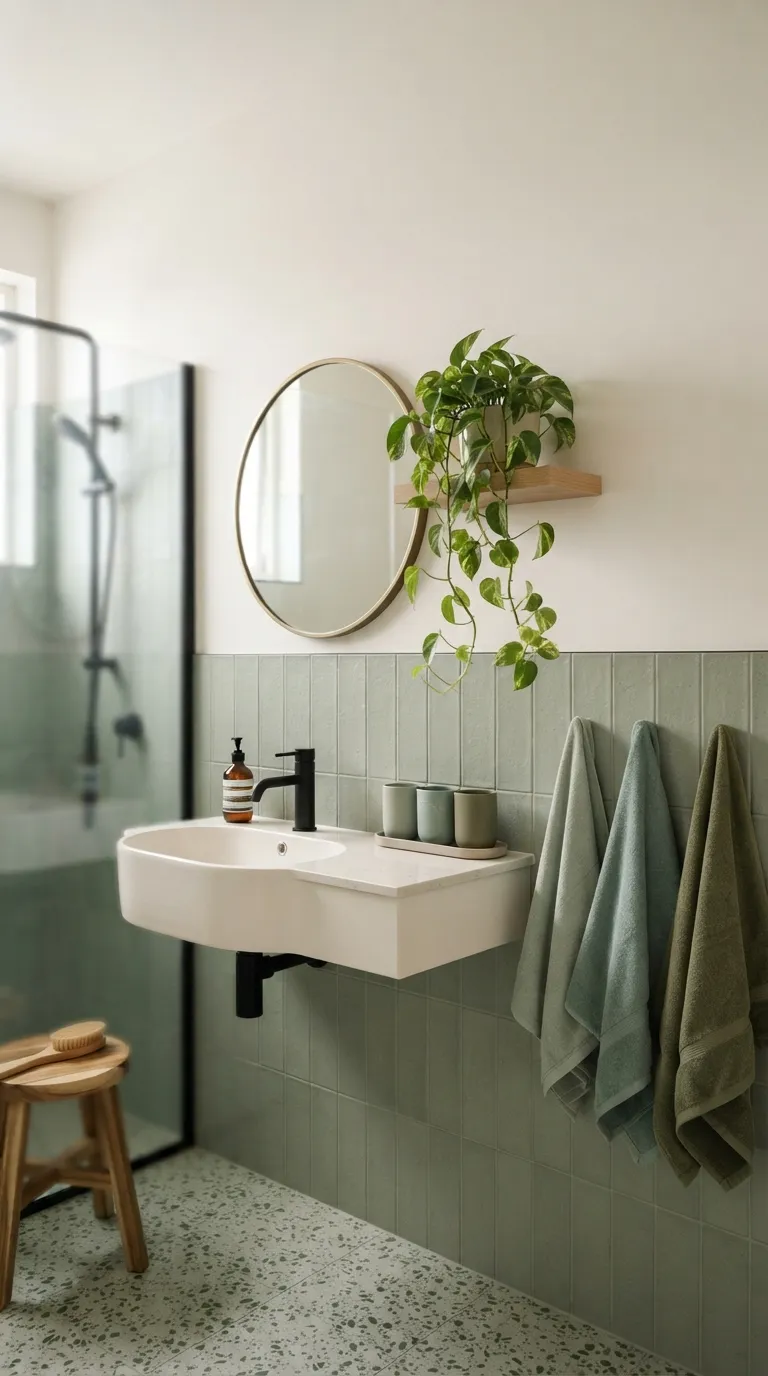 Green Bathroom Ideas for College Students