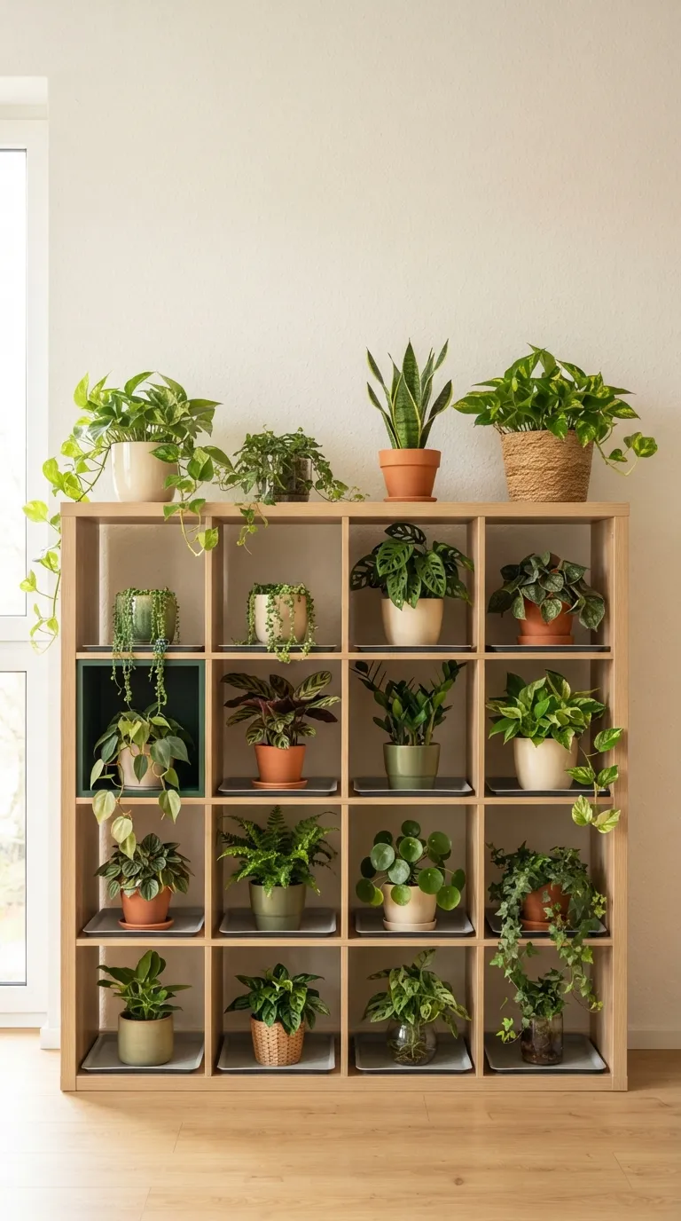IKEA Kallax Plant Shelf Styling Ideas