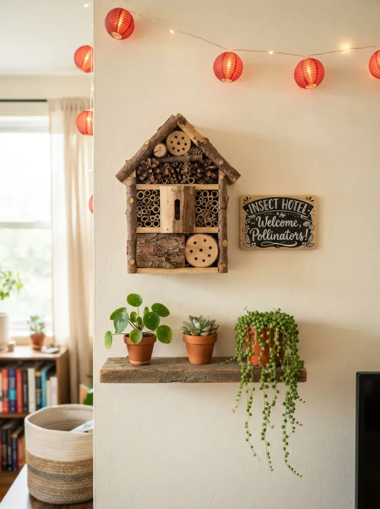 Vertical Bug Hotel for Small Spaces
