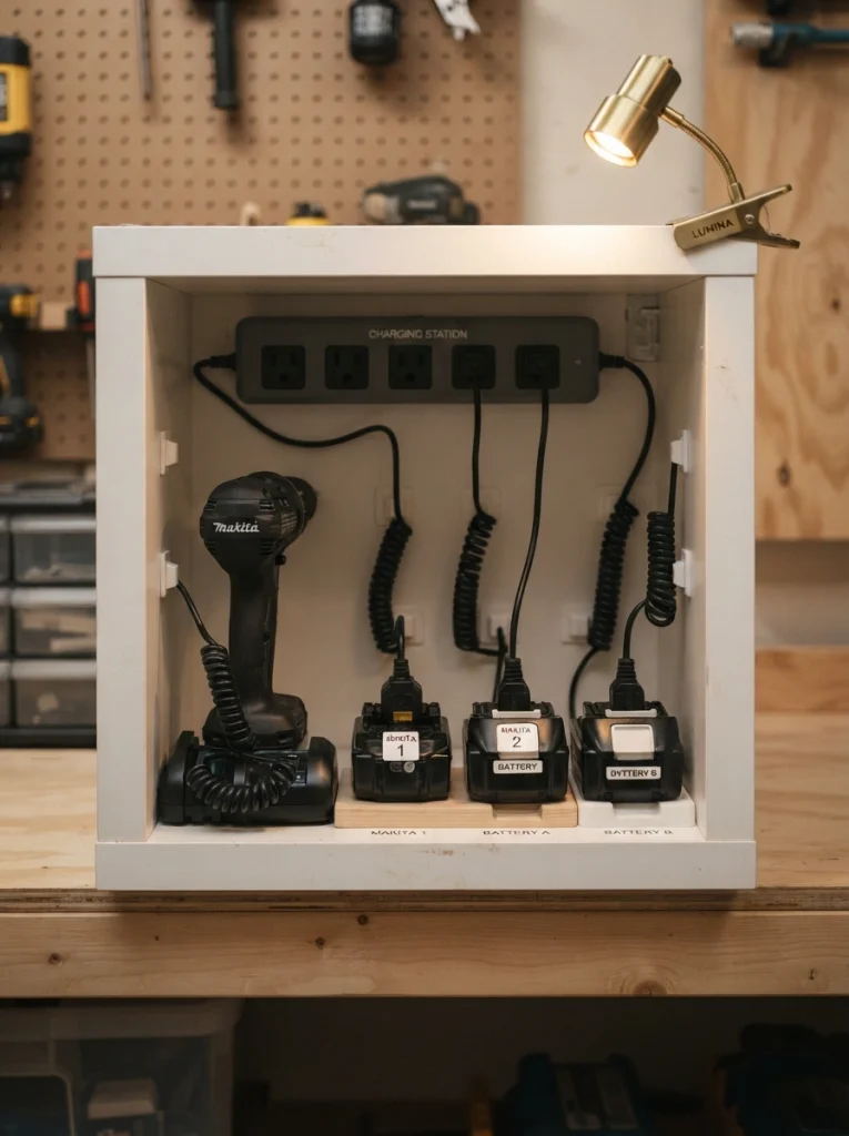 Build a Dedicated Charging and Cord Station Into One Cube