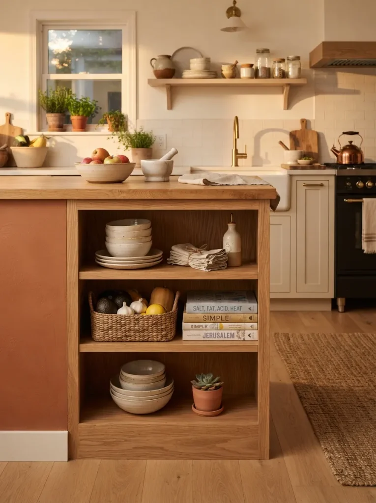 Open Shelving Instead of a Closed Cabinet Base