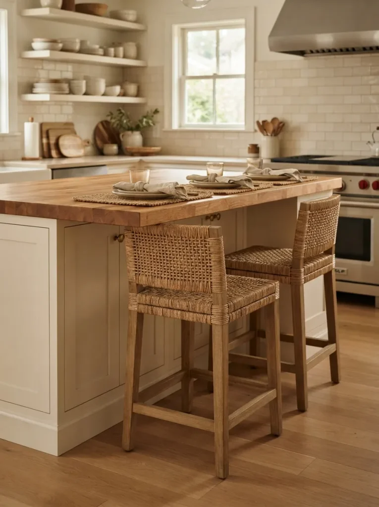 Counter-Height Stools with Real Elbow Room