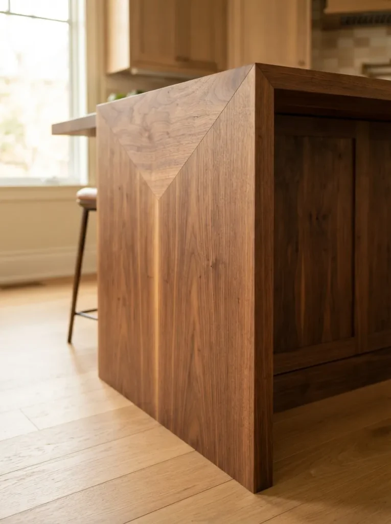 A Waterfall Edge That Wraps to the Floor