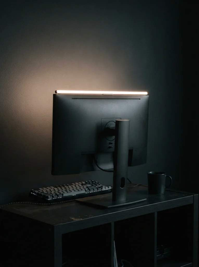 Bias Lighting Behind the Monitor, Placed the Right Way