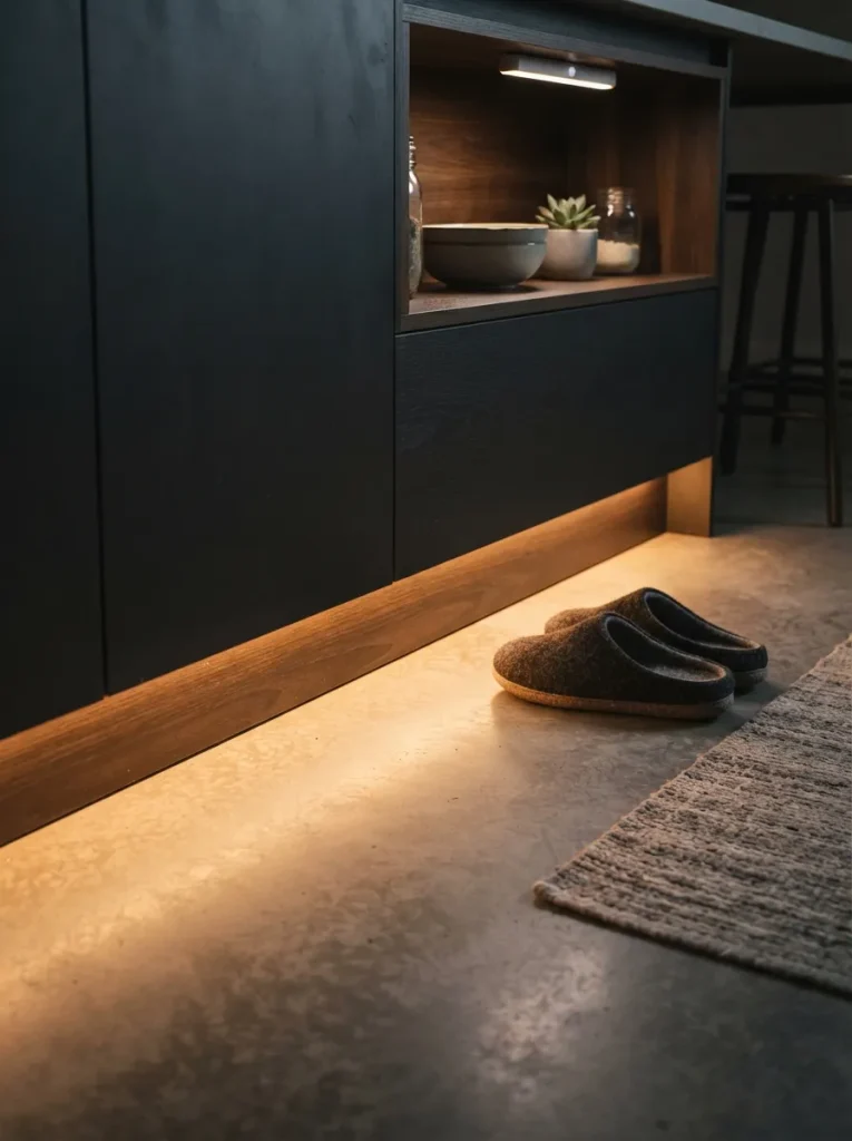 Toe-Kick and Under-Cabinet LEDs Instead of More Can Lights