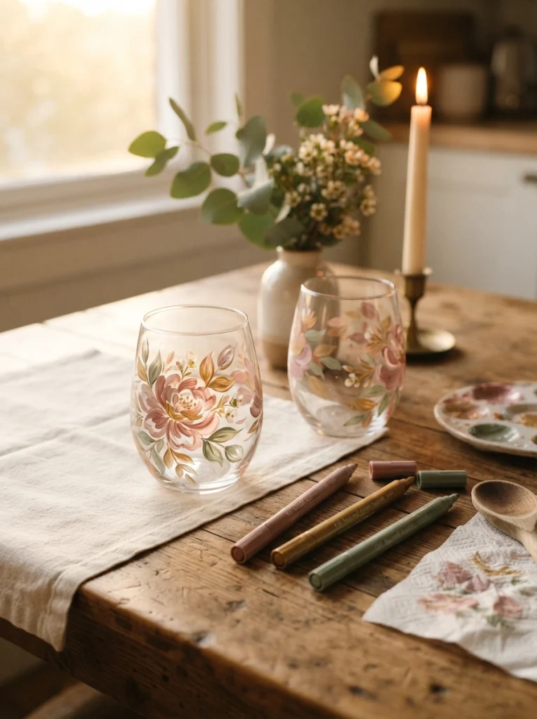 Paint-Your-Own Wine Glass Bar