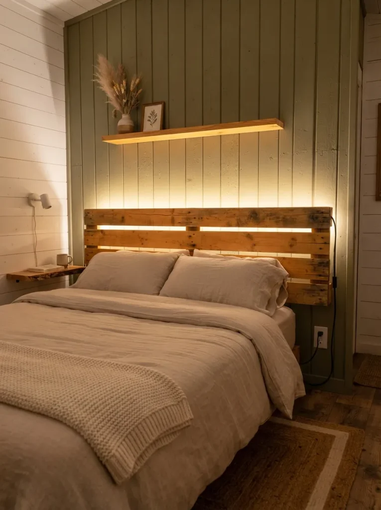 Backlight a Half-Height Pallet Headboard
