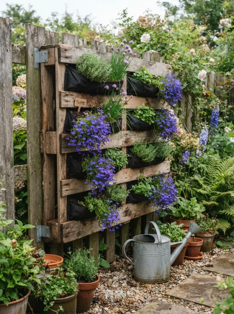 A Vertical Herb-and-Flower Planter Wall