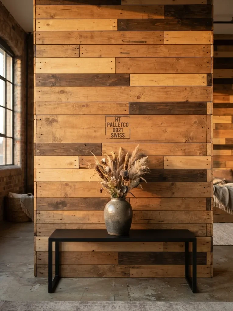 A Three-Tone Patchwork Wall Built on a Plywood Backer