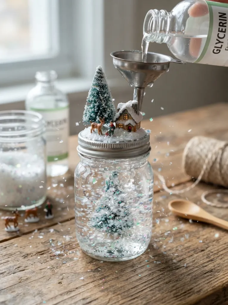 A DIY Snow Globe Making Station