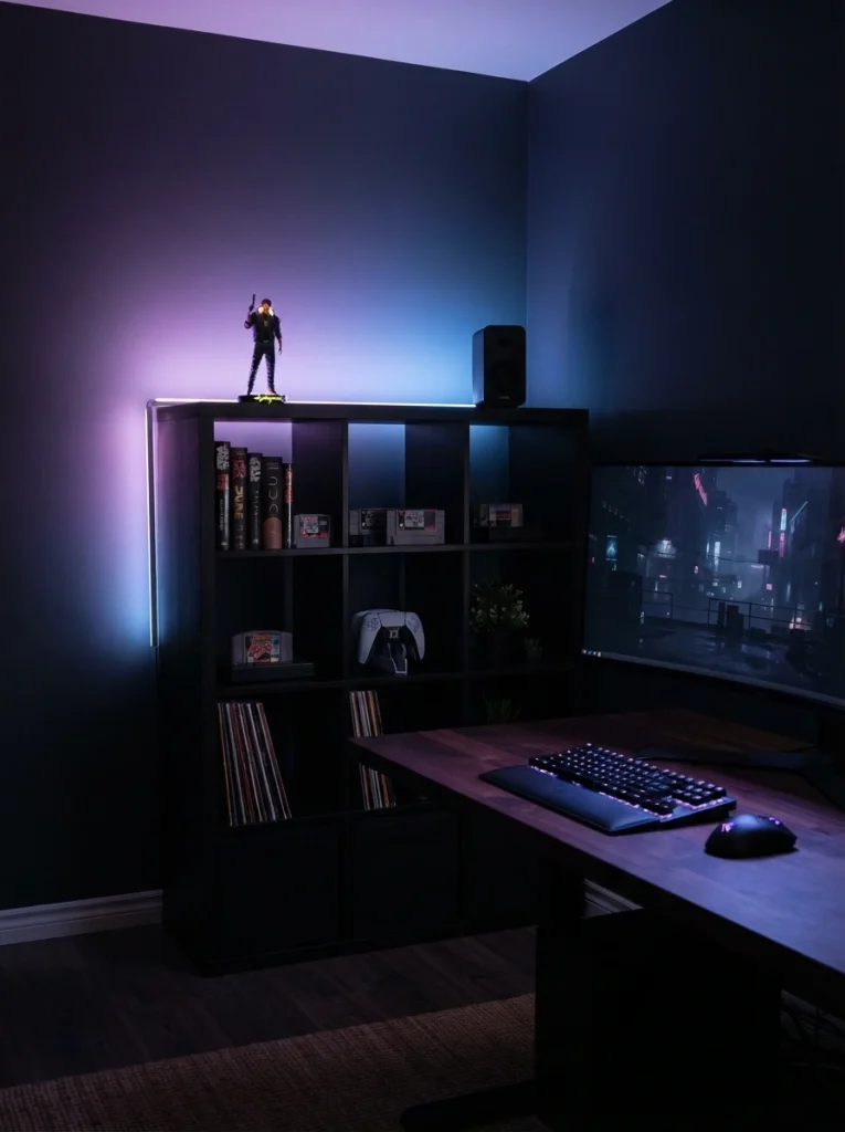 Backlit Kallax: RGB Strip Lighting That Won't Wash Out Your Screen