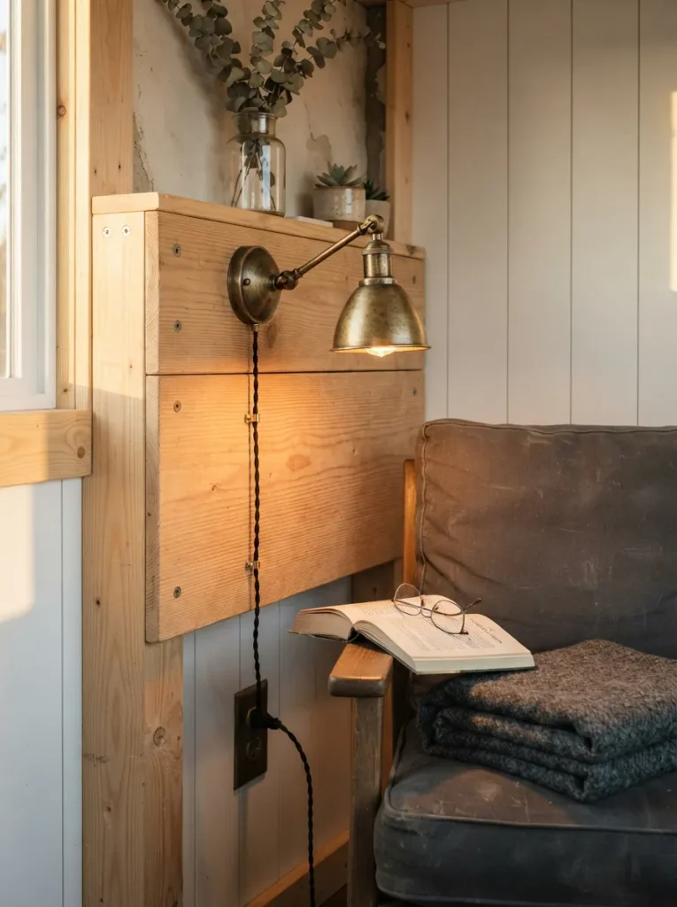 Mount a Plug-In Sconce on a Pallet Plank