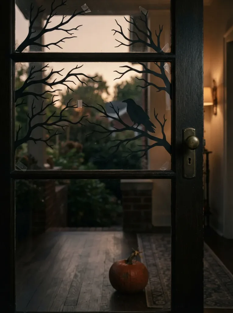 Cut Black Paper Silhouettes for Your Door or Window Glass