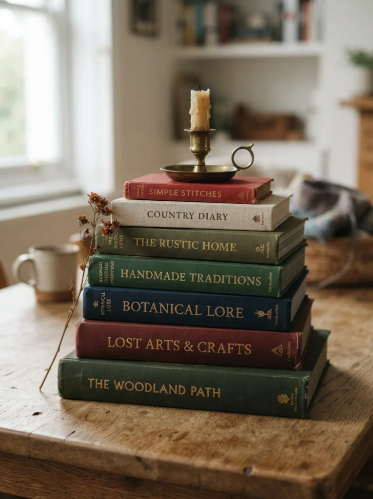 Vintage Book Stack Centerpiece