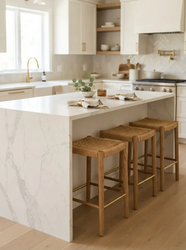 Comfortable Counter-Height Seating with Real Overhang
