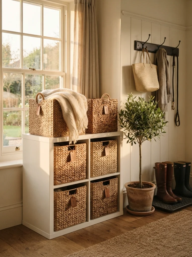 Woven Seagrass Baskets That Hide the Clutter