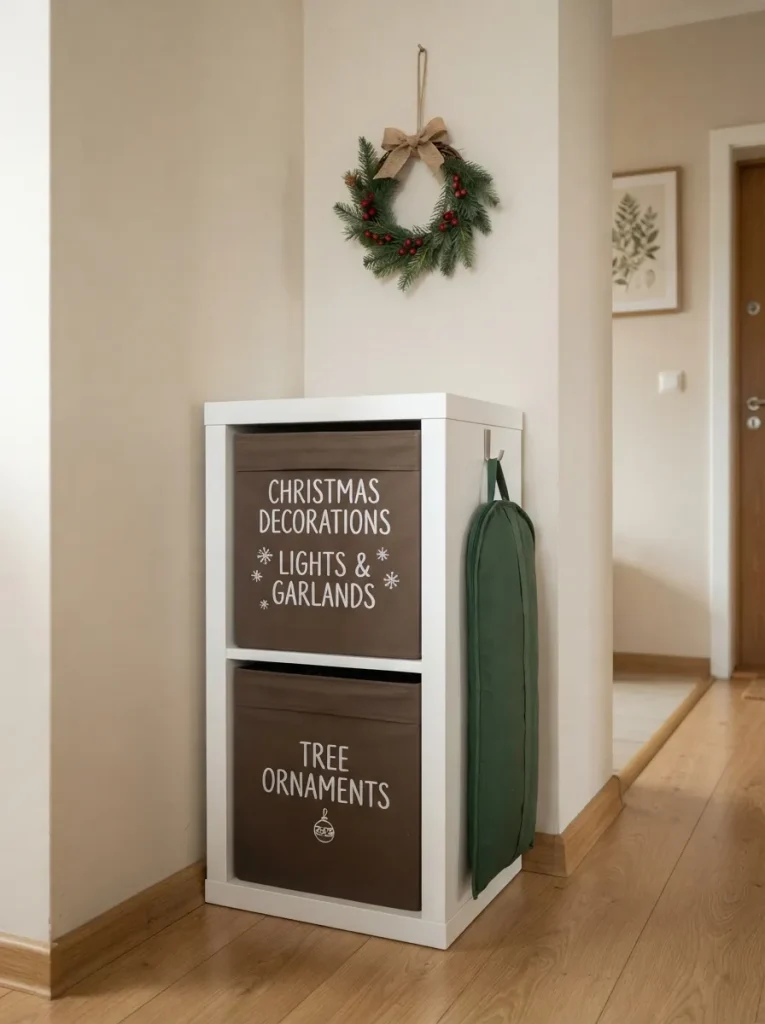 Two-Cube Vertical Christmas Closet