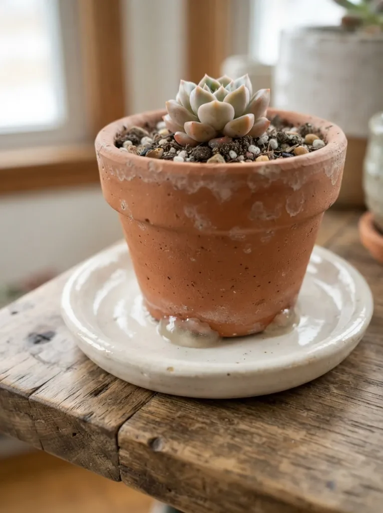 Epoxy a Terracotta Pot to a Heavy Ceramic Saucer for a Permanent Wide Foot