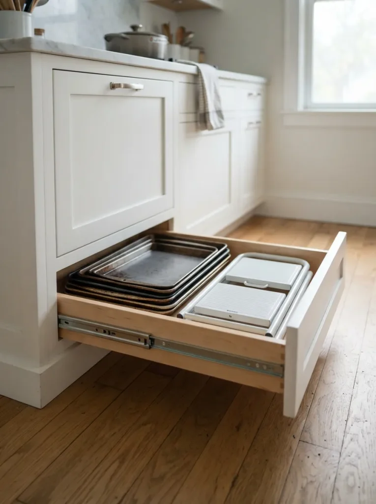 Toe-Kick Drawers for Storage You're Currently Wasting