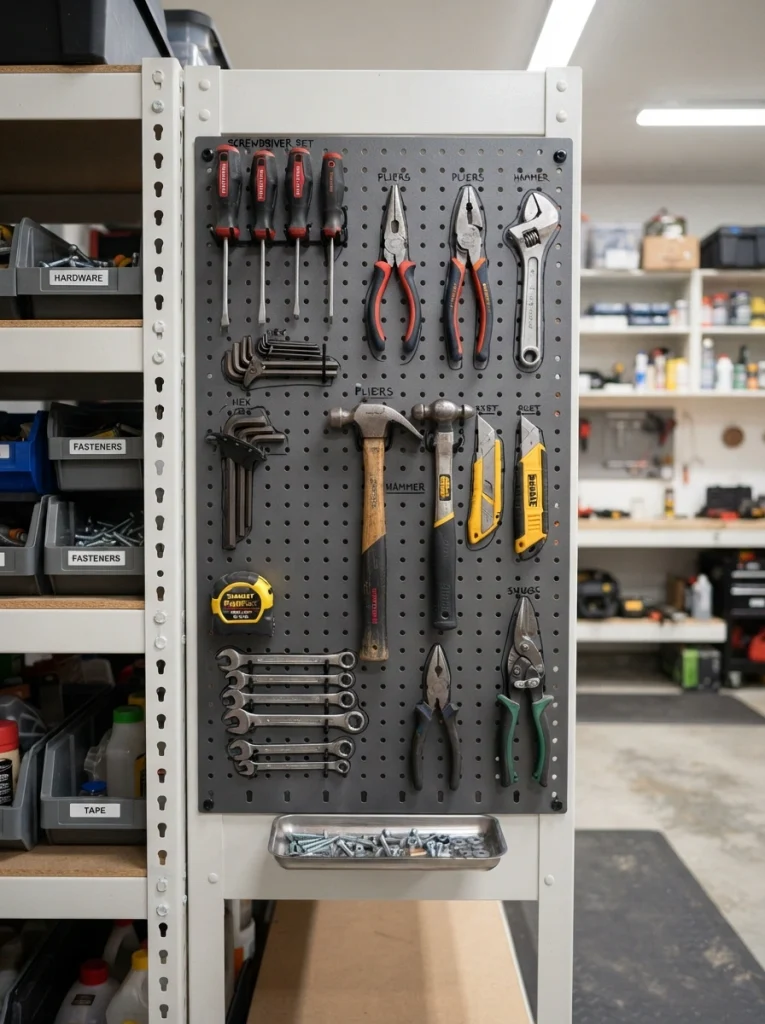 Mount a Pegboard Panel to the Side of the Kallax Unit