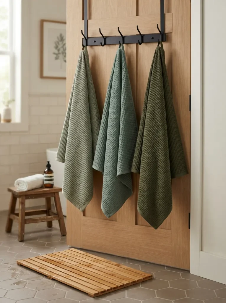 Waffle-Weave Towels Dry Faster When Four People Share Them