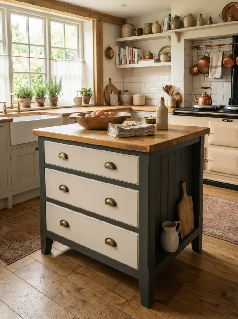 Two-Tone Paint: Dark Base, Lighter Drawers