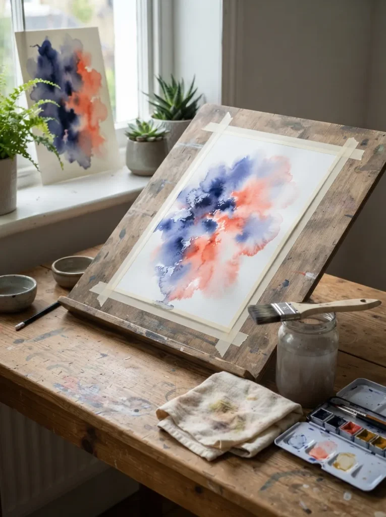 Big-Gesture Watercolor Washes That Read on Camera