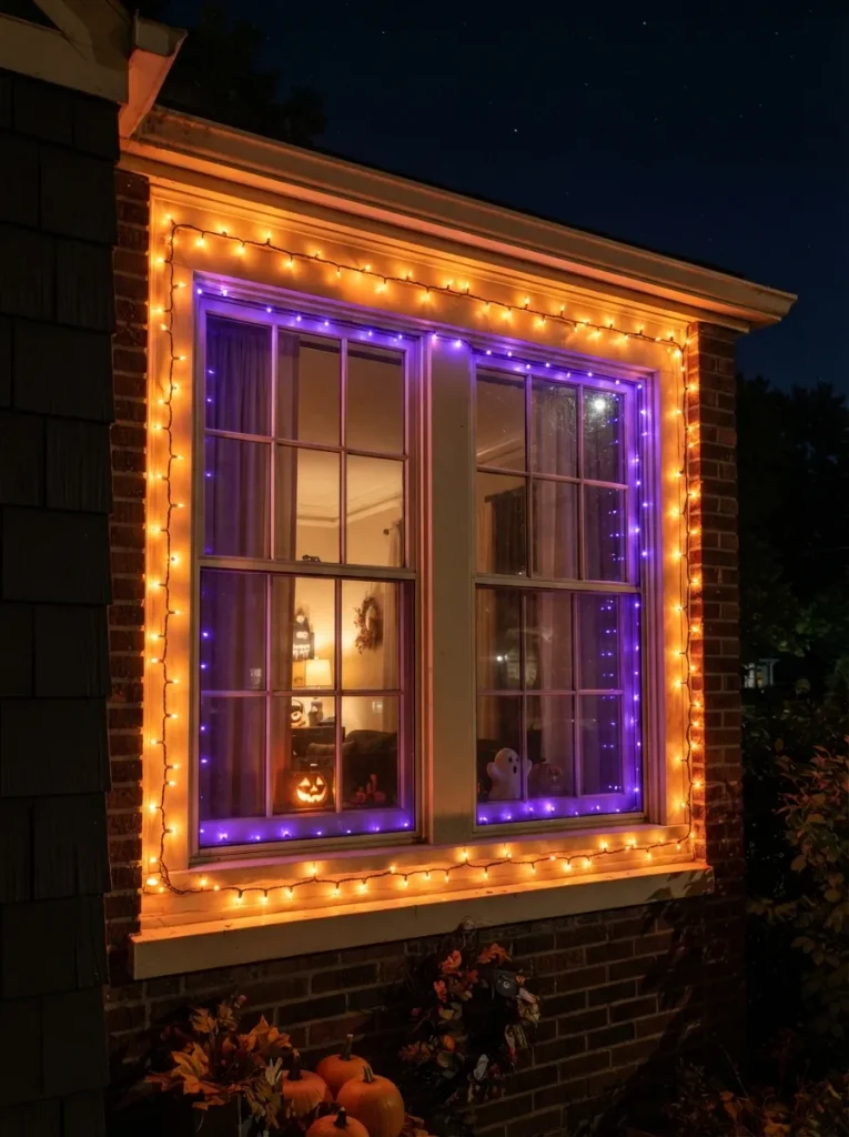 Orange & Purple Fairy Light Frame
