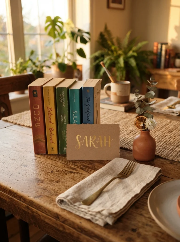Rainbow Bookshelf Place Cards (Your Fastest Win)