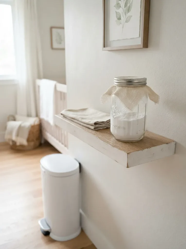 A Baking-Soda Jar Parked Beside the Diaper Pail