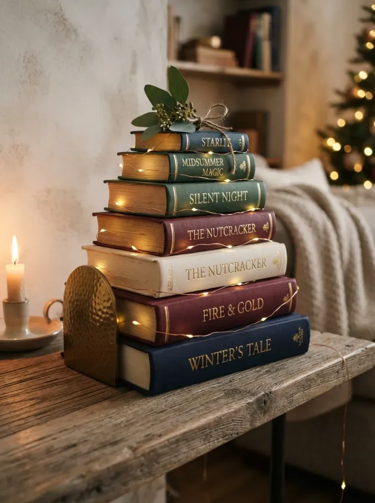 Spiral Six Books Into a Shelf Tree